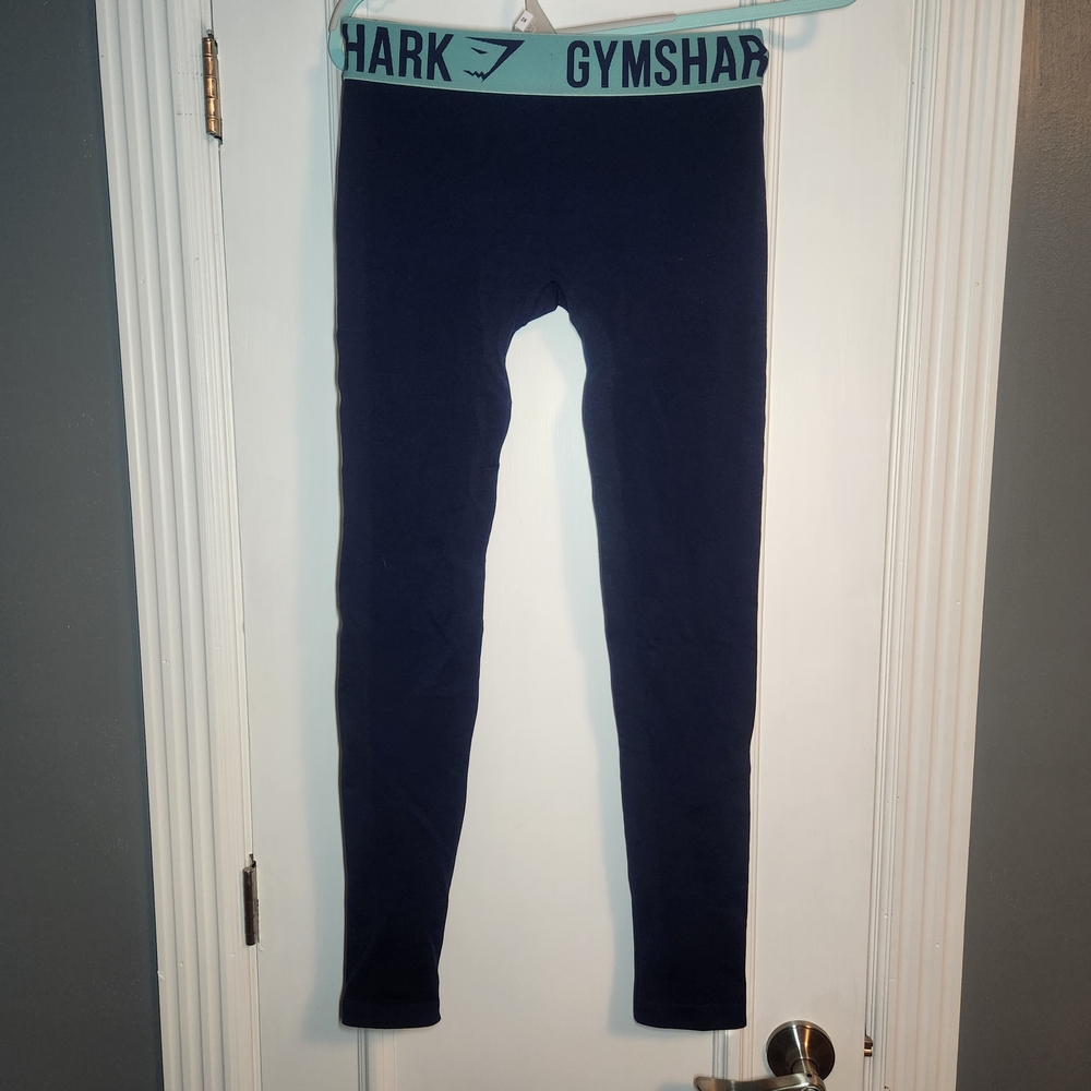 Gymshark Women's  Dark Blue Seamless Leggings Sz M